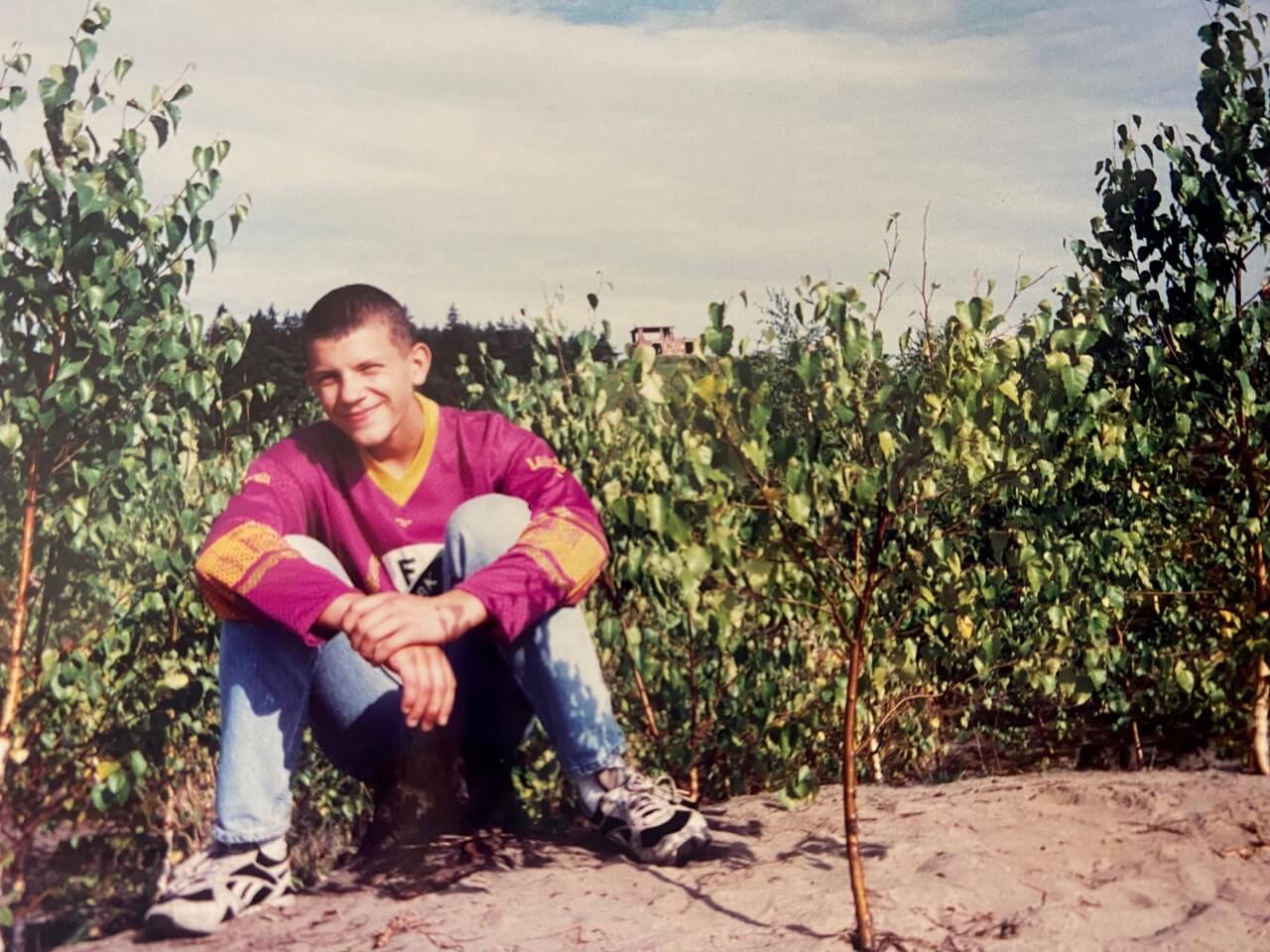 Piotr Piela jako nastolatek Piotr Piela jako nastolatek